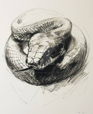 One Line Drawing Snake